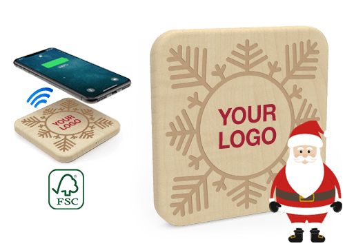 Forest Christmas - Promotional Wireless Charger with Logo