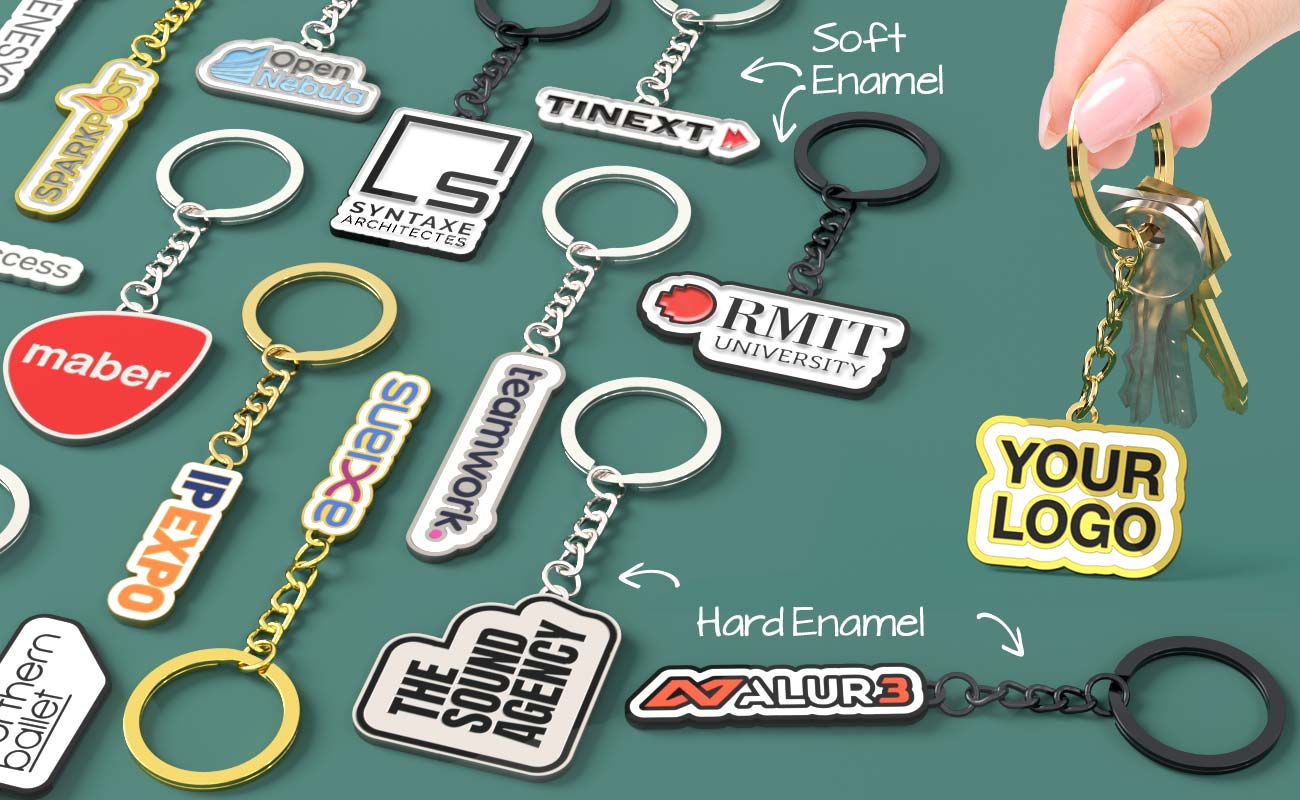 Enamel Keychain Custom Keyring